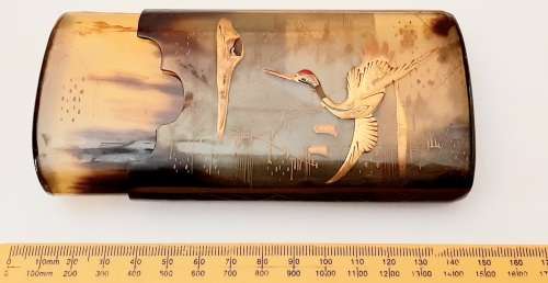 **STUNNING: Early 20th Century Chinese/ Oriental Painted Gilt Cheroot/Cigarette Case  **