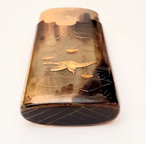 **STUNNING: Early 20th Century Chinese/ Oriental Painted Gilt Cheroot/Cigarette Case  **