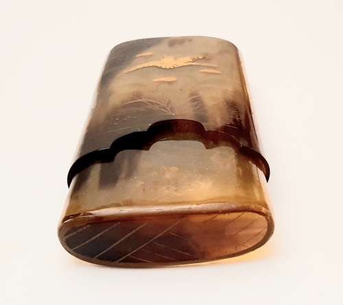 **STUNNING: Early 20th Century Chinese/ Oriental Painted Gilt Cheroot/Cigarette Case  **