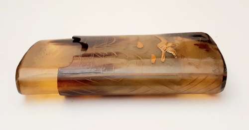 **STUNNING: Early 20th Century Chinese/ Oriental Painted Gilt Cheroot/Cigarette Case  **