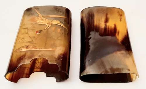 **STUNNING: Early 20th Century Chinese/ Oriental Painted Gilt Cheroot/Cigarette Case  **