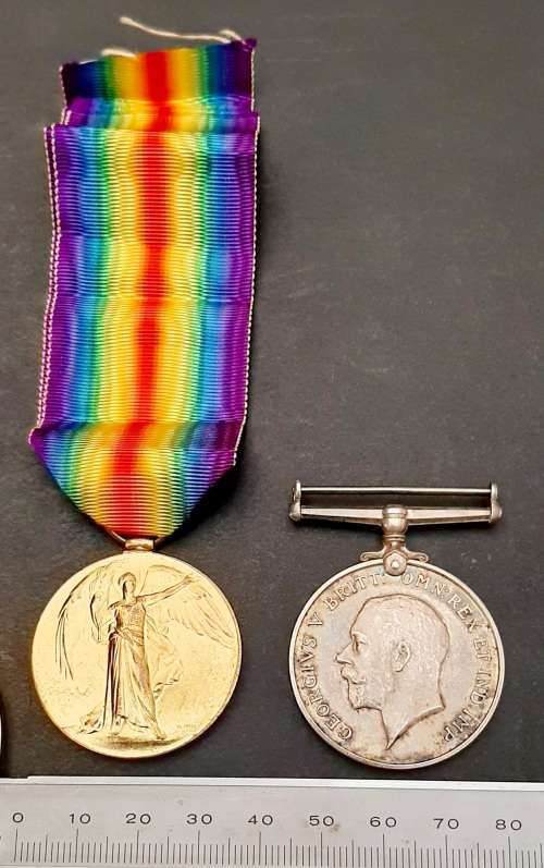 WW1 BWM & Victory Medal Pair with Accoutrements (Somerset Light Infantry)