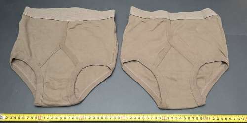 **Border War: 1970s SADF Nutria Unissued Men`s Underwear x2 (W/ Size: 30).**