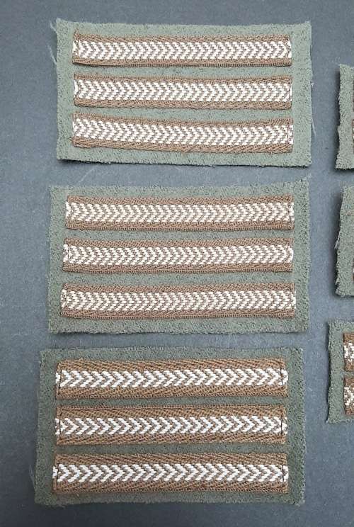 **Border War: 1980s Unissued SWATF N.C.O  Rank Chevron Insignia Lot x 9 pcs **