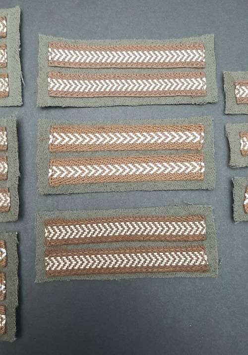 **Border War: 1980s Unissued SWATF N.C.O  Rank Chevron Insignia Lot x 9 pcs **