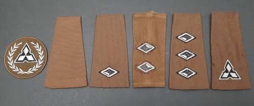 ** Border War : 1980s SWATF Assorted  Nutria NCO & Officer  Rank Epaulettes x6.**