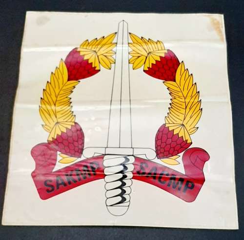 **Border War: 1980s UNISSUED Corps of Military Police Large Vehicle Decal / Sticker (24cm x 24cm).**