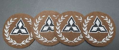 BID PER PAIR : 1980s SWATF 1st Class W/O  Nutria Unissued Rank Insignia.**