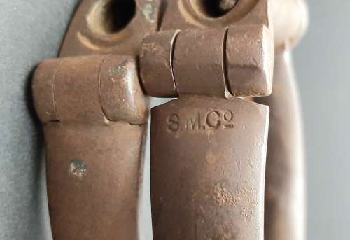 1920s South African Police (S.A.P) Marked Iron Handcuffs (S.M. Co.)