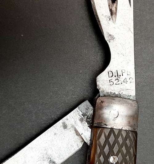 **RARE: WW1 British Patt.1905 Military Jack Knife w/ Horn Scales(12cm).**