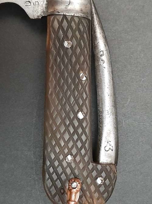 **RARE: WW1 British Patt.1905 Military Jack Knife w/ Horn Scales(12cm).**