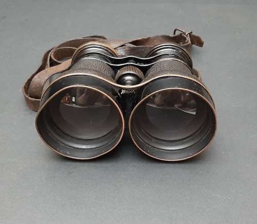 1870s Franco-Prussian War German Artillery Field Glasses with Case by Busch