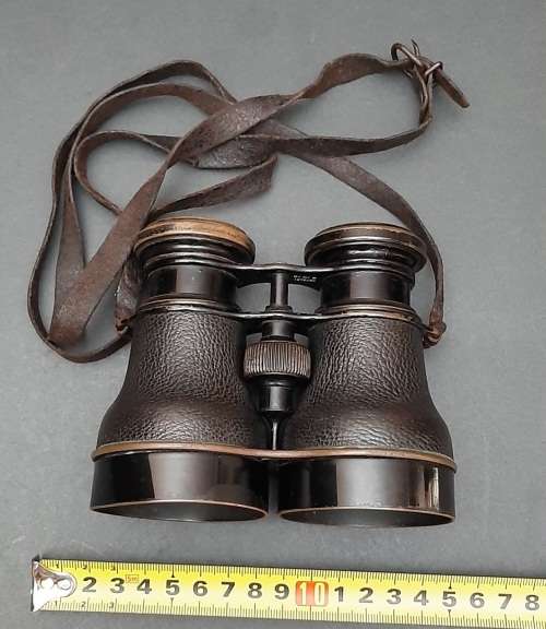 1870s Franco-Prussian War German Artillery Field Glasses with Case by Busch