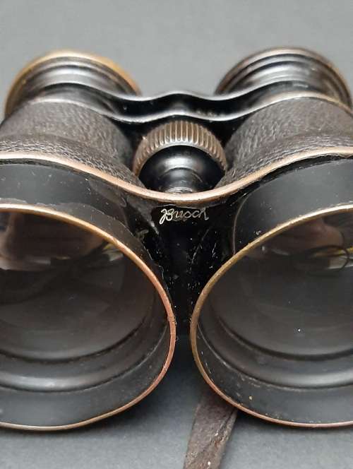 1870s Franco-Prussian War German Artillery Field Glasses with Case by Busch
