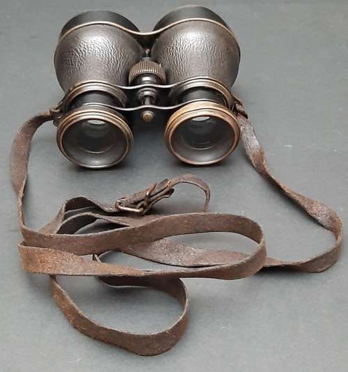 1870s Franco-Prussian War German Artillery Field Glasses with Case by Busch