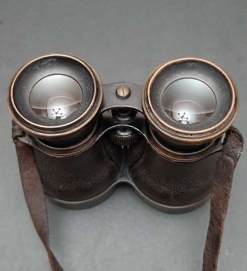 1870s Franco-Prussian War German Artillery Field Glasses with Case by Busch