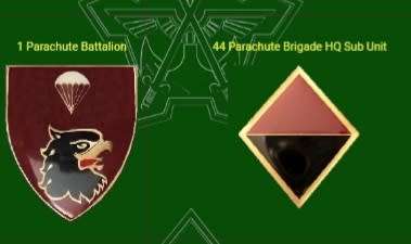 **Border War : 1978 SADF  1st Type 44 Parachute Brigade HQ Sub-Unit Cloth Flash .** 