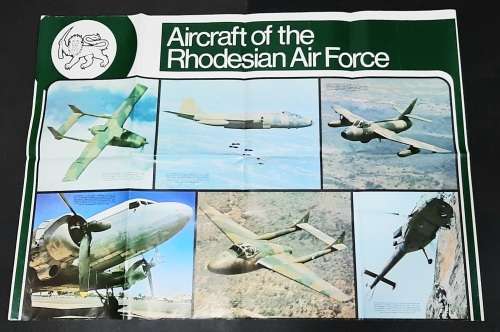 Rhodesian Bush War: 1970s Rhodesian Air Force Large Aircraft Poster - 0.84m x 0.6m