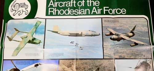 Rhodesian Bush War: 1970s Rhodesian Air Force Large Aircraft Poster - 0.84m x 0.6m