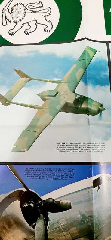 Rhodesian Bush War: 1970s Rhodesian Air Force Large Aircraft Poster - 0.84m x 0.6m