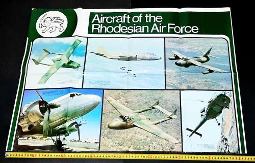 Rhodesian Bush War: 1970s Rhodesian Air Force Large Aircraft Poster - 0.84m x 0.6m