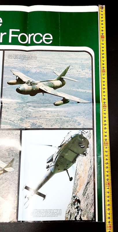 Rhodesian Bush War: 1970s Rhodesian Air Force Large Aircraft Poster - 0.84m x 0.6m