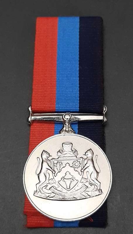 ** Pre-1994 Transkei Military Rule Silver 10 Year Medal w/ Ribbon(2192).**