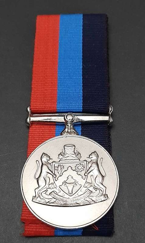 ** Pre-1994 Transkei Military Rule Silver 10 Year Medal w/ Ribbon(2192).**