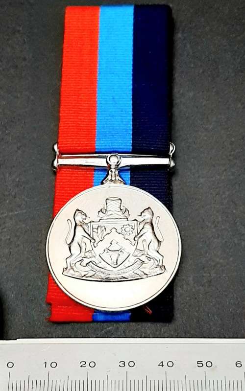 ** Pre-1994 Transkei Military Rule Silver 10 Year Medal w/ Ribbon(2192).**