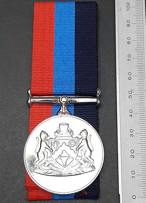 ** Pre-1994 Transkei Military Rule Silver 10 Year Medal w/ Ribbon(2192).**