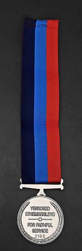 ** Pre-1994 Transkei Military Rule Silver 10 Year Medal w/ Ribbon(2192).**