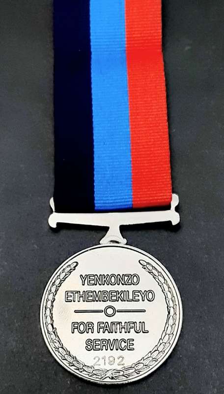 ** Pre-1994 Transkei Military Rule Silver 10 Year Medal w/ Ribbon(2192).**