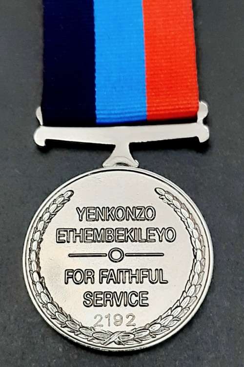 ** Pre-1994 Transkei Military Rule Silver 10 Year Medal w/ Ribbon(2192).**