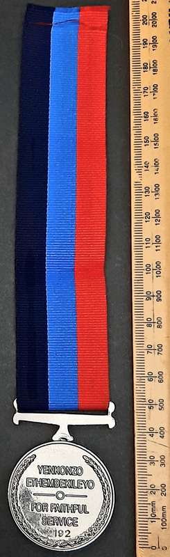 ** Pre-1994 Transkei Military Rule Silver 10 Year Medal w/ Ribbon(2192).**