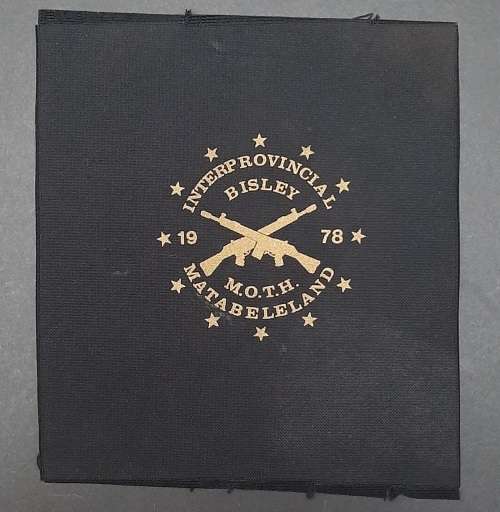 **Rhodesian Bush War: 1978 Bisley Matabeleland Shooting Team Insignia(20cmx18cm).**