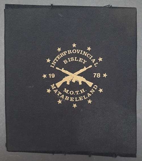 **Rhodesian Bush War: 1978 Bisley Matabeleland Shooting Team Insignia(20cmx18cm).**