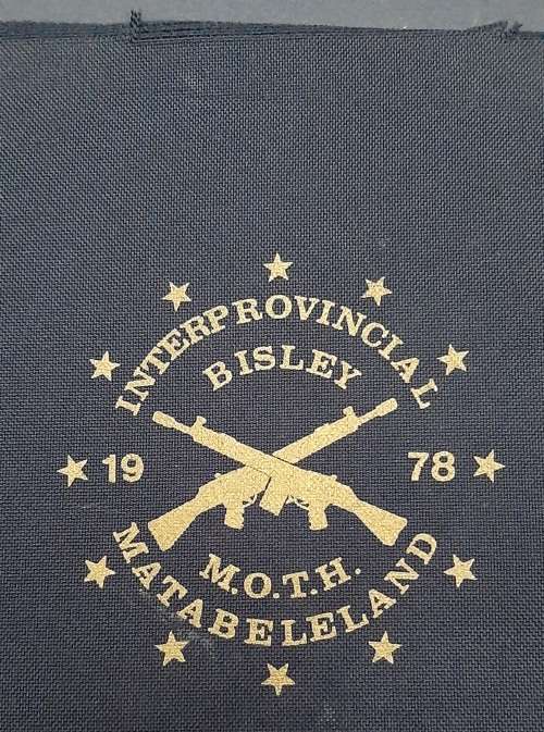 **Rhodesian Bush War: 1978 Bisley Matabeleland Shooting Team Insignia(20cmx18cm).**