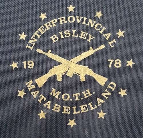 **Rhodesian Bush War: 1978 Bisley Matabeleland Shooting Team Insignia(20cmx18cm).**
