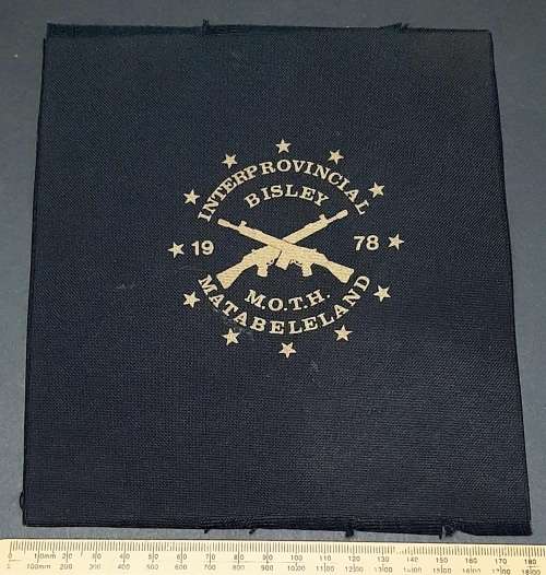 **Rhodesian Bush War: 1978 Bisley Matabeleland Shooting Team Insignia(20cmx18cm).**