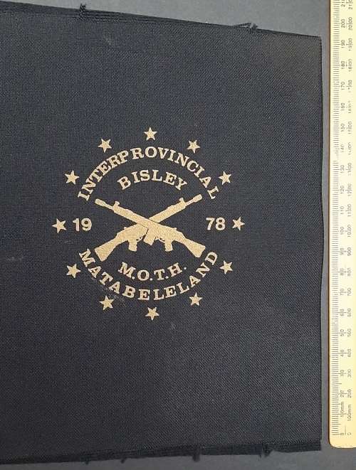 **Rhodesian Bush War: 1978 Bisley Matabeleland Shooting Team Insignia(20cmx18cm).**