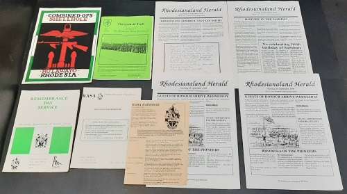 **Rhodesian Bush War:  Collection of Rhodesia Association of South Africa Memorabilia Lot (x9 Pcs).*