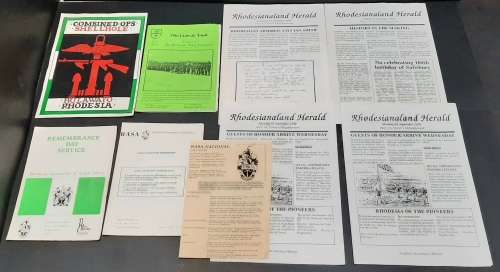 **Rhodesian Bush War:  Collection of Rhodesia Association of South Africa Memorabilia Lot (x9 Pcs).*
