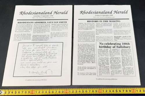 **Rhodesian Bush War:  Collection of Rhodesia Association of South Africa Memorabilia Lot (x9 Pcs).*