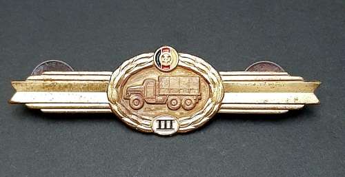 Border War: 1980s East German Army 3rd Class Vehicle Mechanic Qualification Badge