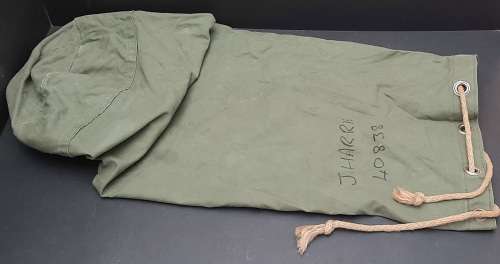 **Rhodesian Bush War: Rhodesian Army Green Duffle Bag ( Soldier Inscribed).**