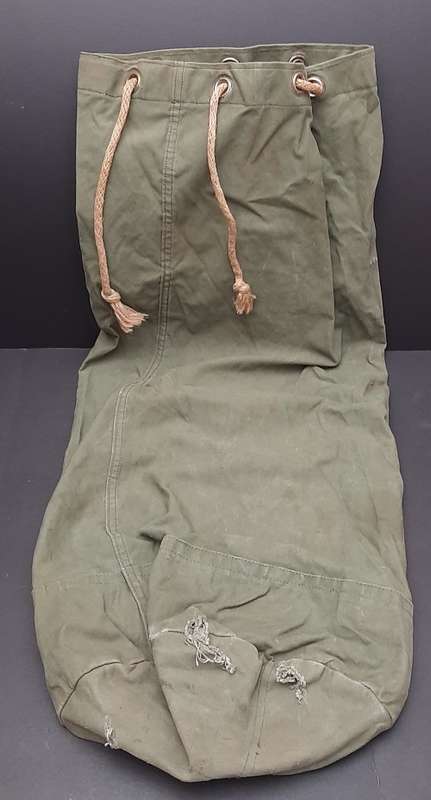 **Rhodesian Bush War: Rhodesian Army Green Duffle Bag ( Soldier Inscribed).**