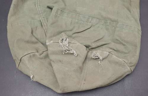 **Rhodesian Bush War: Rhodesian Army Green Duffle Bag ( Soldier Inscribed).**