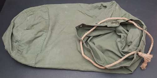 **Rhodesian Bush War: Rhodesian Army Green Duffle Bag ( Soldier Inscribed).**