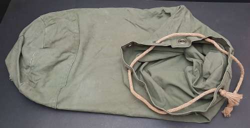 **Rhodesian Bush War: Rhodesian Army Green Duffle Bag ( Soldier Inscribed).**