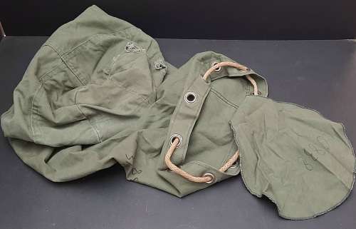 **Rhodesian Bush War: Rhodesian Army Green Duffle Bag ( Soldier Inscribed).**